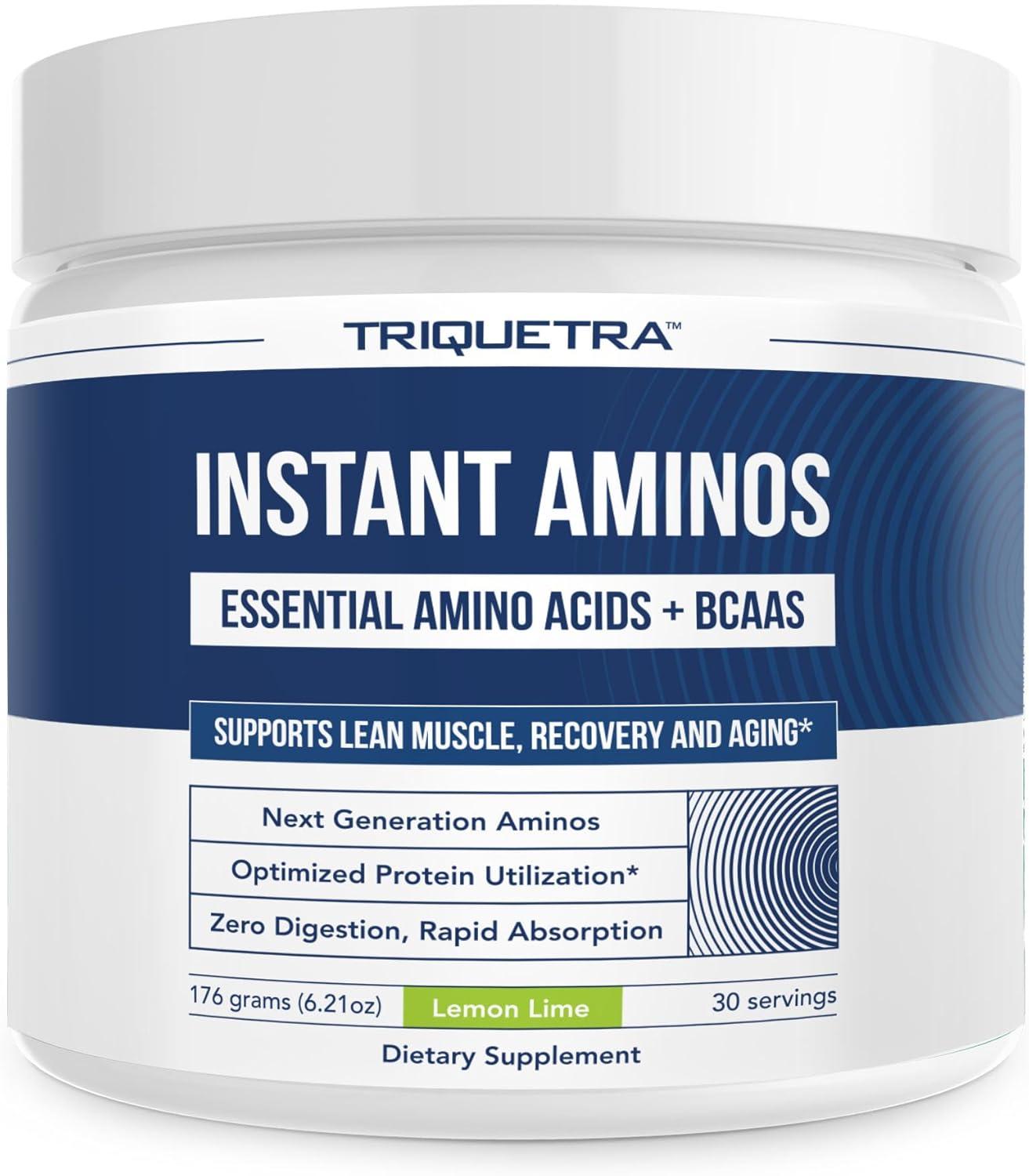 Instant Aminos - EAA+BCAA - 10 Essential Amino Acids Supplement, Rapid Absorption, Zero Digestion - Supports Lean Muscle, Recovery & Aging - 321% DIAAS Protein Score - Lemon Lime (30 Servings)