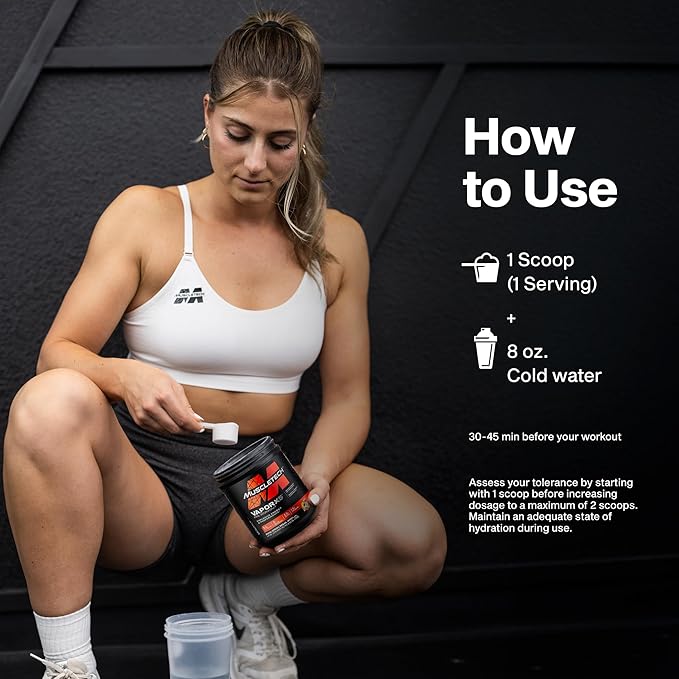 MuscleTech Pre-Workout Powder, Vapor X5 - Sports Nutrition Muscle Building Supplements for Women & Men - Intense Muscle Pump Energy Powder Drink Mix - Miami Spring Break, 272g (30 Servings)