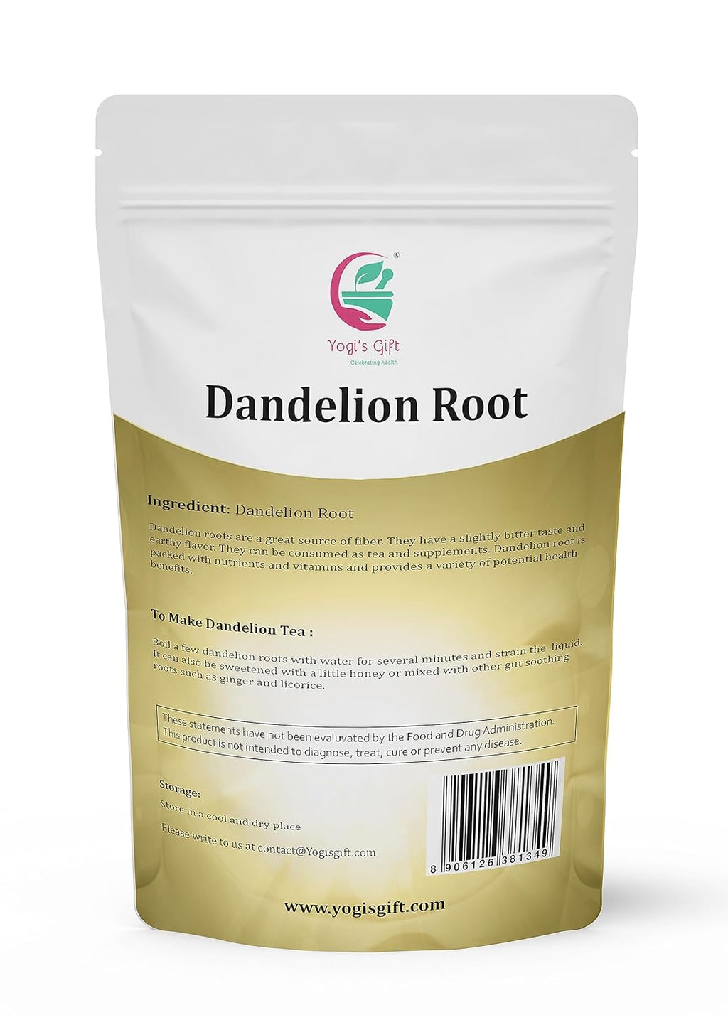 Dandelion Root 1 LB | Raw and Whole root | by Yogi's Gift®