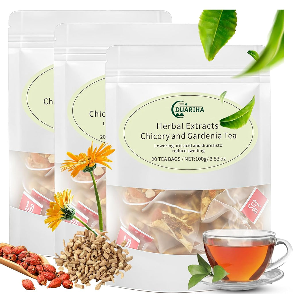 20 Bags Chicory & Gardenia Herbal Tea - Supports Blood Sugar, Digestion, Weight & Sleep, Natural Sugar-Free Blend, Vegan & Caffeine-Free (3)