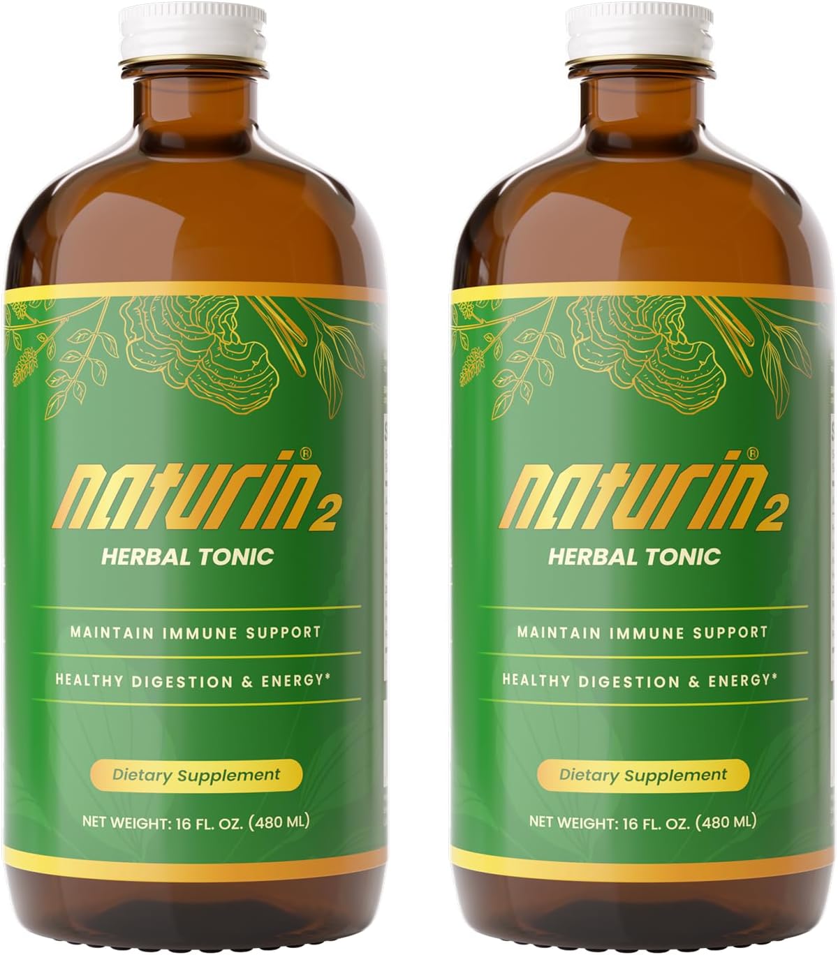 Herbal Tonic Health Drink - Immune Support with Licorice, Astragalus, Hedyotis & More - for Daily Wellness & Energy - Pack of 2 (32 Fl Oz)