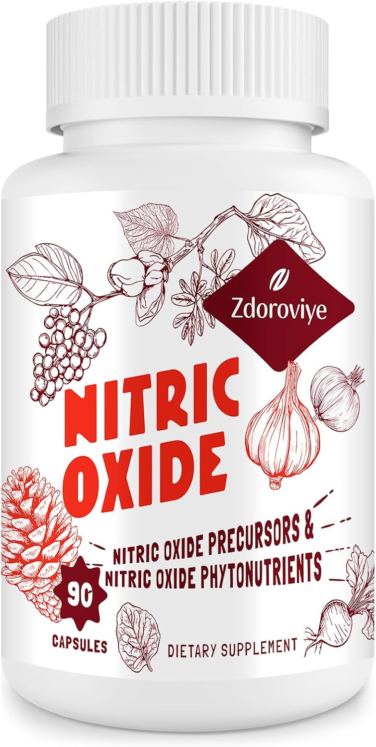 Nitric Oxide Supplement for Men, 90 Capsules (1 Pack)