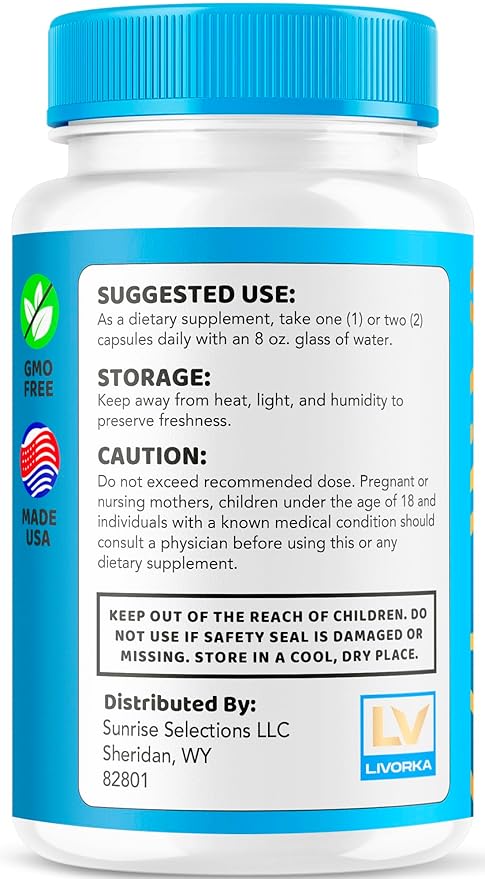 Livpure - Livpure Capsules, Official Liv Pure Liver Supplements Advanced for Overall Health & Wellness, All Natural Formula Liv Pure Pills Reviews, 60 Capsules for 1 Month