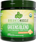 Organic Muscle Super Greens Powder Organic Superfood Powder with Probiotics, Spirulina, Chlorella, and Matcha| Non-GMO, 30 Servings