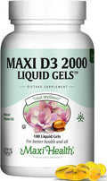 Maxi Health Kosher Vitamin D3 2000IU, Highly Absorbable Vitamin D Supplements for Healthy Immune Response, Calcium Absorption, Teeth & Bone Health - Vit D3 Vitamin 2000 IU - 180 Liquid Gels