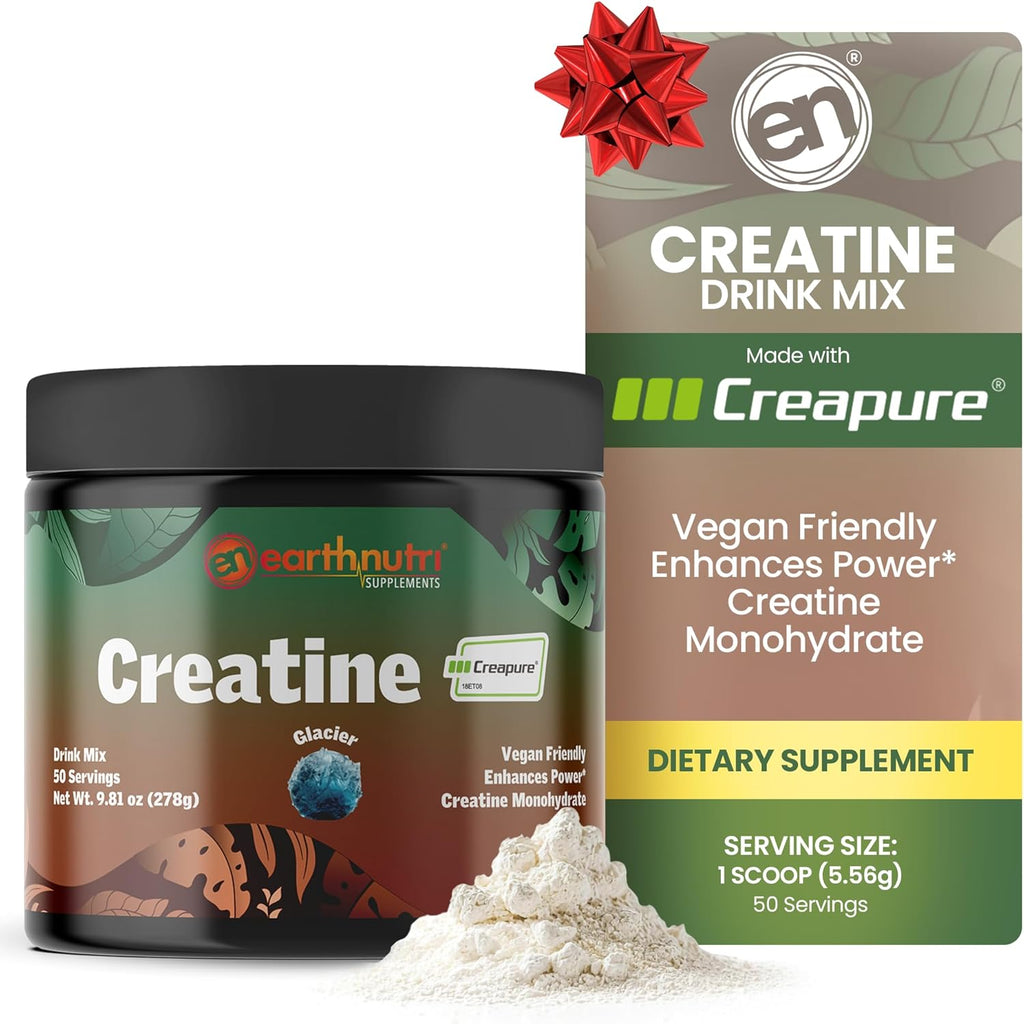 EarthNutri Creatine Monohydrate Powder - Pure Creatine Supplement for Muscle Strength, Strength & Performance - Non-GMO, Sugar-Free, Additive-Free – for Men & Women, Flavored 250g