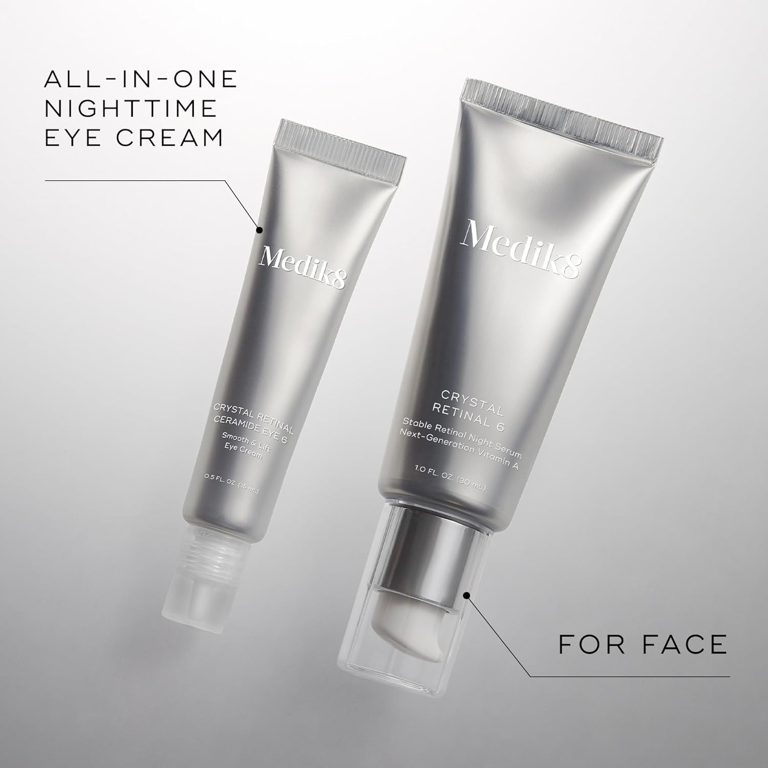 Medik8 Crystal Retinal Ceramide Eye 6 - Gentle Vitamin A Eye Cream - Reduces Appearance of Wrinkles - Perfect for Sensitive Skin - 0.5 oz