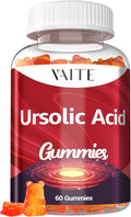 Ursolic Acid Supplement 300mg Vegan Gummies for Men & Women - Vegetarian Plant-Based Supplement for Strength, Endurance & Cellular Support, Joint-Friendly, Non-GMO, Gluten-Free, Soy-Free, 60 Chewables