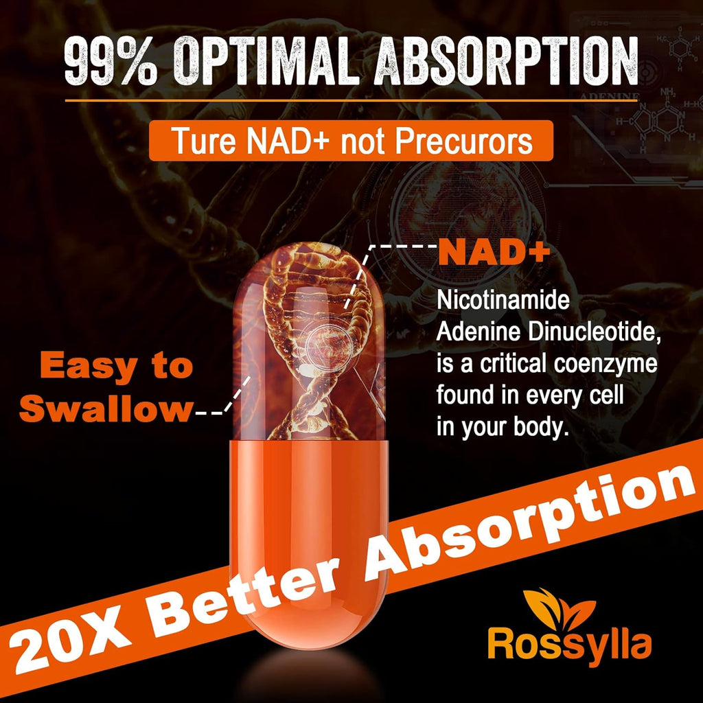 1300 MG Liposomal NAD+ Supplement | Highest Absorption | Purest NAD Supplemet to Boost NAD+ Effetively | Boosting NAD+ Supplement for Aging Defese, Cellular Energy, Longevity | 480 Count