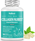 NuBest Collagen Collagen Peptides - Collagen Pills for Adults for Hair Growth, Strong Nails, Skin Health - Premium Collagen for Hair, Vitamin for Nails - 1500mg Collagen Per Serving - 90 Capsules