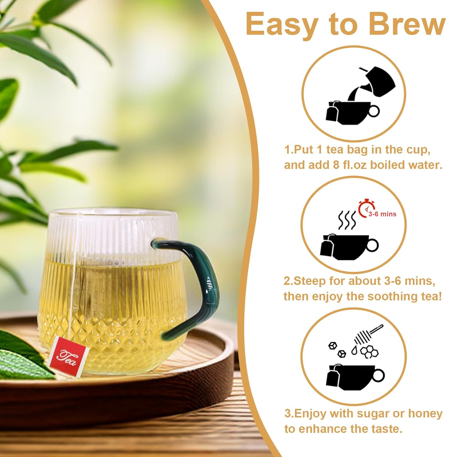 TEARELAE - Chamomile Tea - 70 Count - Premium Chamomile Flower Tea Bags - Non-GMO - Caffeine-Free