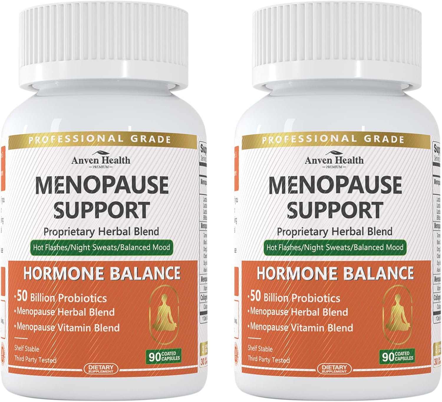 Menopause Supplements for Women Menopause Probiotics Relief, Supports Hot Flashes, Night Sweats, Bloating & Gut Health with Herbs, Collagen Peptides, Vitamin B6 & D3 | 180 Veggie Caps