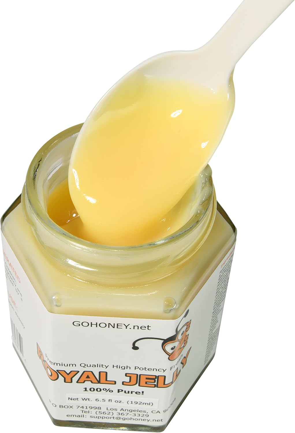Royal Jelly Organic – Unfiltered Raw Royal Jelly Energy Supplement for Men and Women – Immune Support Supplement with Retinol, Vitamin B, Biotin, Niacin, – 6.5 oz, Glass jar