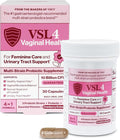 VSL4® Vaginal Health Daily Probiotic Supplement for Women's Health & Urinary Tract Support* – 10B CFU – 4-in-1 Formula with Probiotics, Prebiotic, Cranberry Extract & B+D Vitamins, 30 Capsules