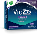 AXIV VrozZZ Sleep Aid Softgels, Nighttime Sleep Aid Liquid-Filled Capsules, for Nighttime use, Non-Habit Forming, 25mg Diphenhydramine HCI, Fall Asleep Fast, 72 Count