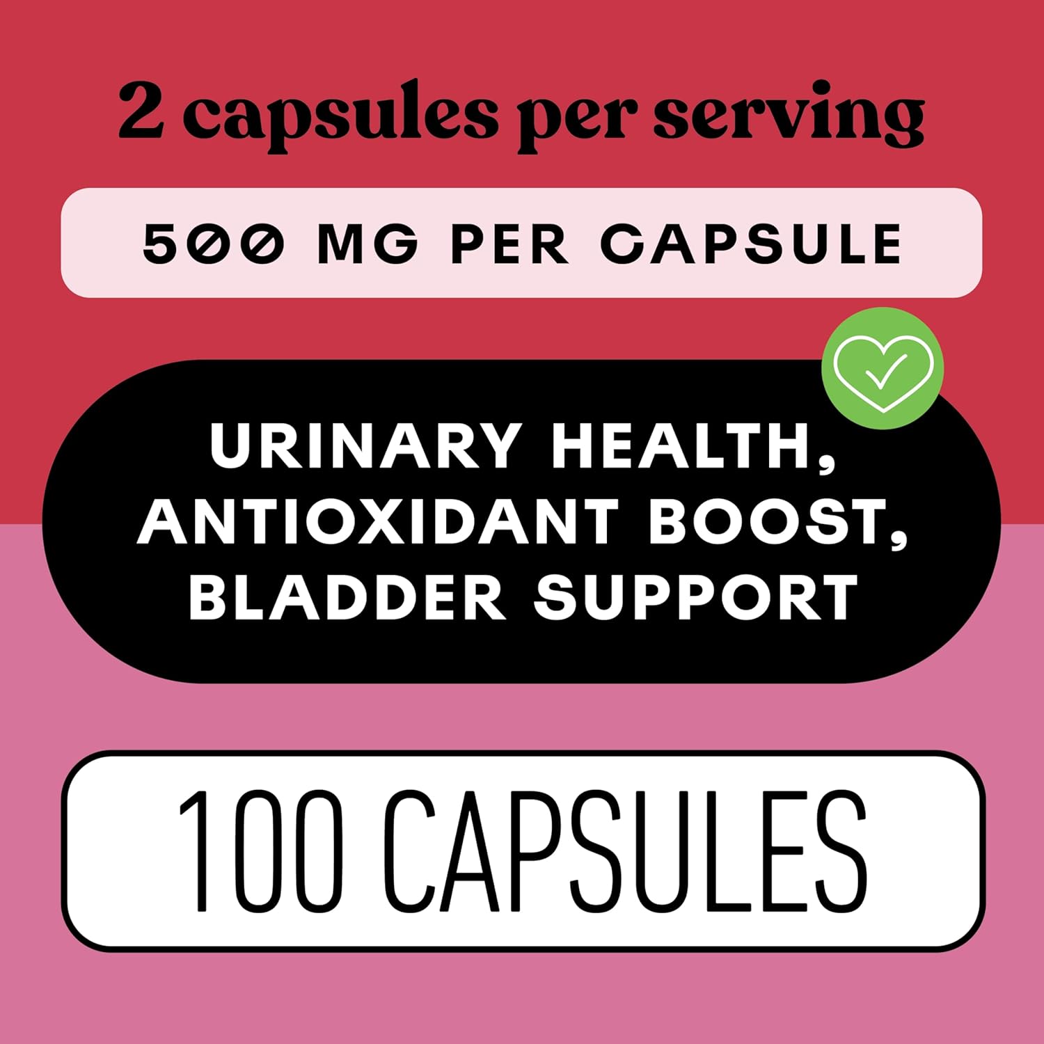 Organic Cranberry Capsules 500mg | Plant-Based, Vegan, Non-GMO, No Fillers | Supports Urinary Tract & Bladder Health | Organic Cranberry Powder Supplement