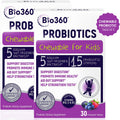 Probiotics for Kids - 15 Strains & 5 Billion CFU Supports Brain, Immune & Digestive Health - Kids Probiotic Chewable with Organic Prebiotics for Gut & Constipation, Mixed Berry Flavor, 60 Count