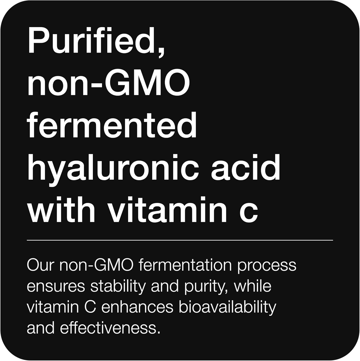 Hyaluronic Acid Supplements – Lab Tested 95% Ultra High Purity – Fermented and Bioavailable with Vitamin C – Third Party Lab Tested – 360 Capsules