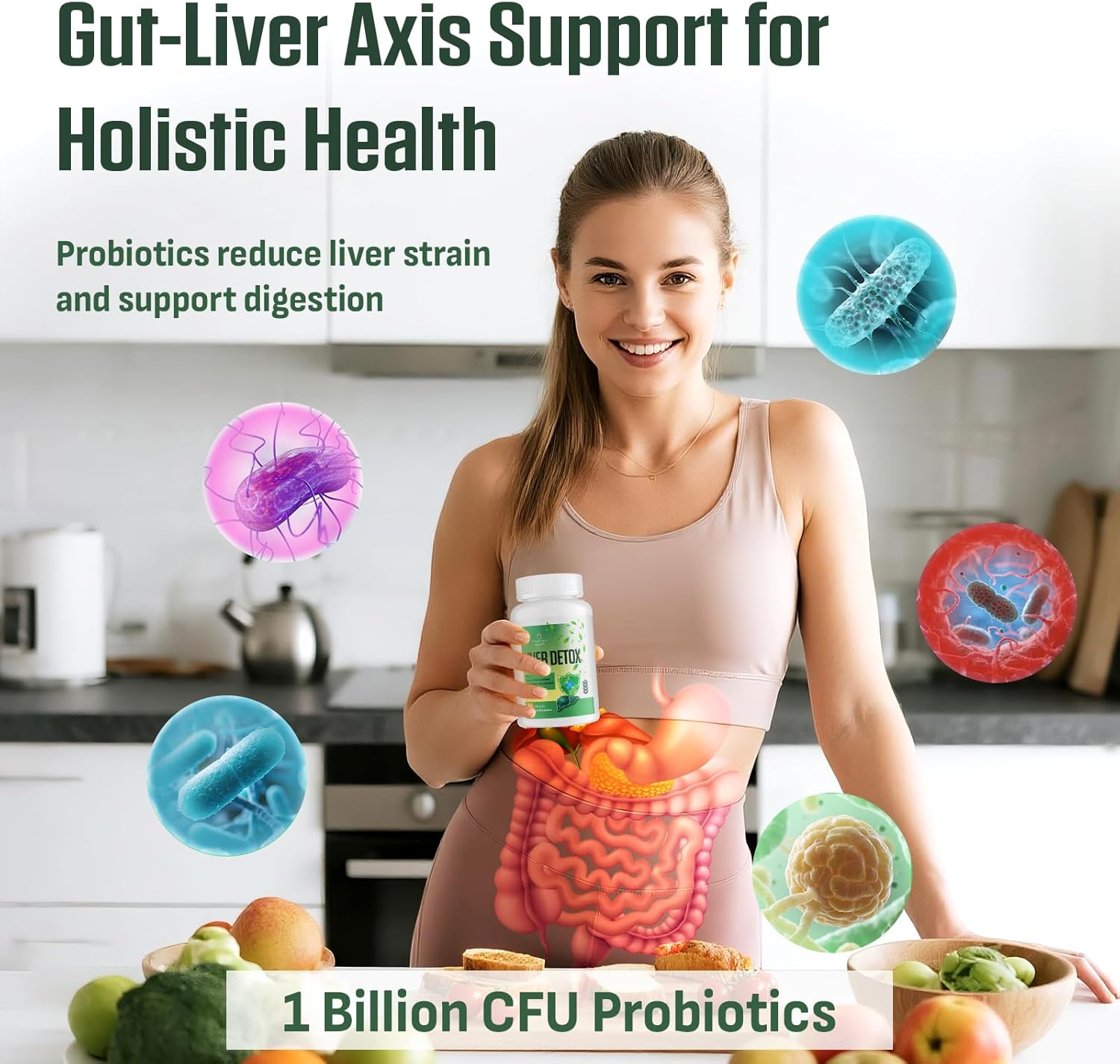 Liver Cleanse Detox & Repair – 25-in-1 Herbal Liver Support Milk Thistle Supplement - TUDCA, NAC, Chanca Piedra, Artichoke, Beet Root – Supports Liver Cleanse & Gut Health – 60 Vegan Capsules