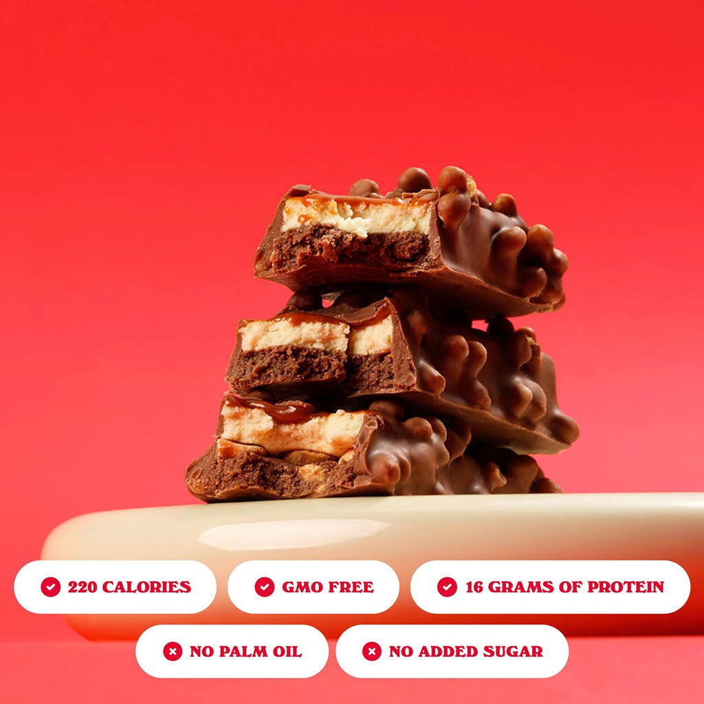 Barebells Soft Protein Bars Marshmallow Peanut Road - 12 Count, 1.9oz Bars - Nutritional Snacks with 16g of High Protein - Fluffy Chocolate Treat with 2g of Total Sugars - Breakfast Bars