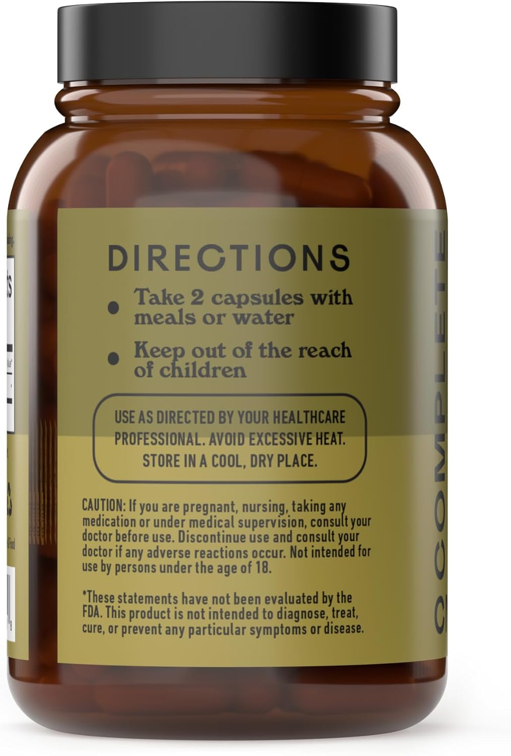 Complete Natural Products Raw Sea Kelp Powder Supplement - 600mg Capsules 100 Pills Powdered Raw Seaweed & Thyroid Support Supplement
