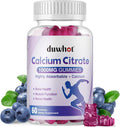 Calcium Citrate Gummies, Chewable Calcium Citrate 1000mg for Bone, Muscle & Immune Support, Ultimate Absorption Calcium Supplements for Women & Men, Blueberry, 60 Chews