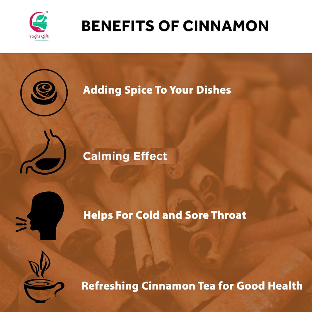 Crushed Cinnamon Bark 1 LB | Bulk Cinnamon Stick Pieces/Chips For Tea, Cooking | Rich Aroma and Great Flavour | Premium Grade Cinnamon by Yogi's Gift®