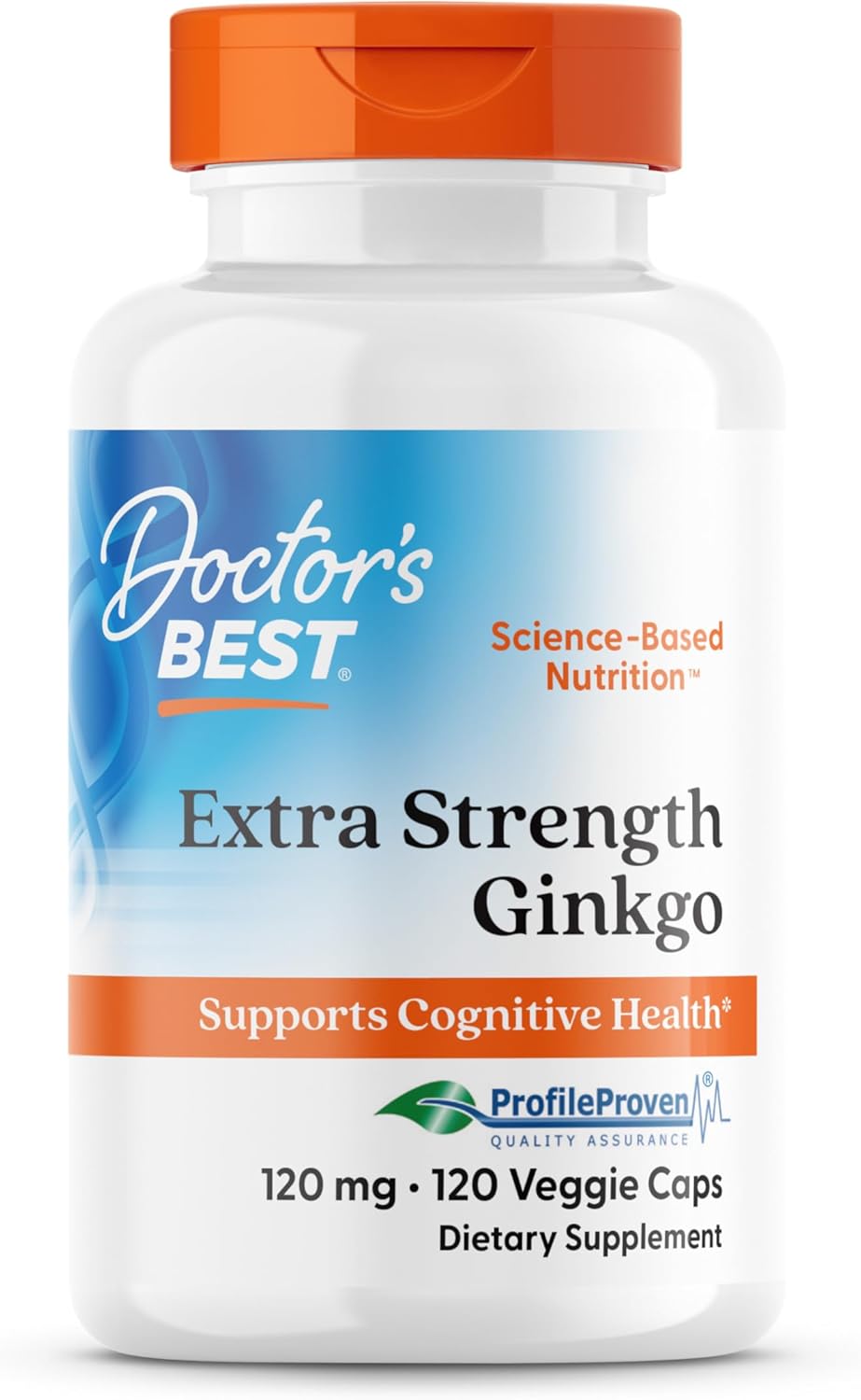 Doctor's Best Extra Strength Ginkgo, Non-GMO, Gluten Free, Vegan, Soy Free, Promotes Mental Function and Memory, 120 mg, 120 Count (Pack of 1)