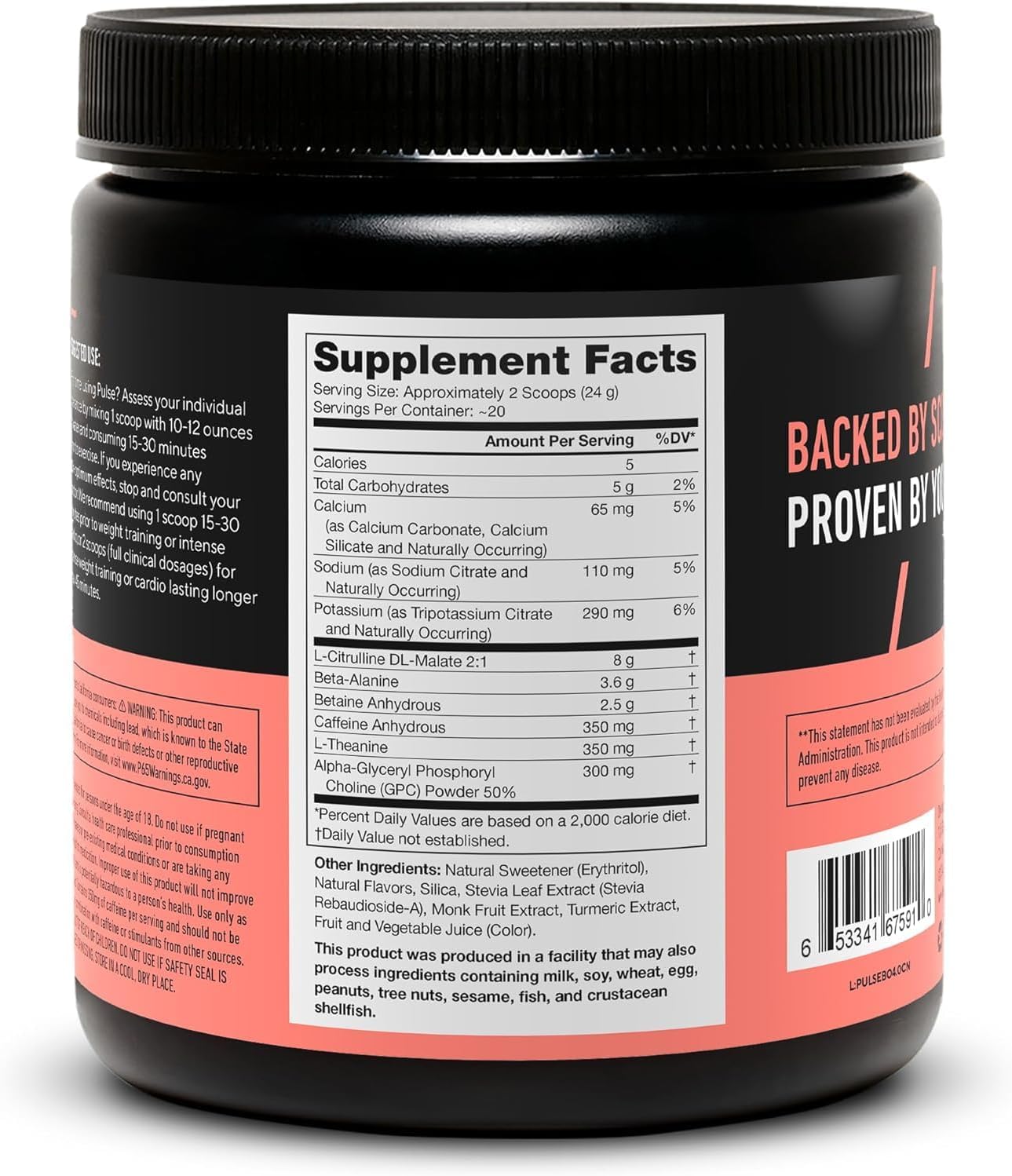 LEGION- All Natural Nitric Oxide Preworkout Drink to Boost Energy, Creatine Free, Naturally Sweetened, Beta Alanine, Citrulline, Alpha GPC (Blood Orange)