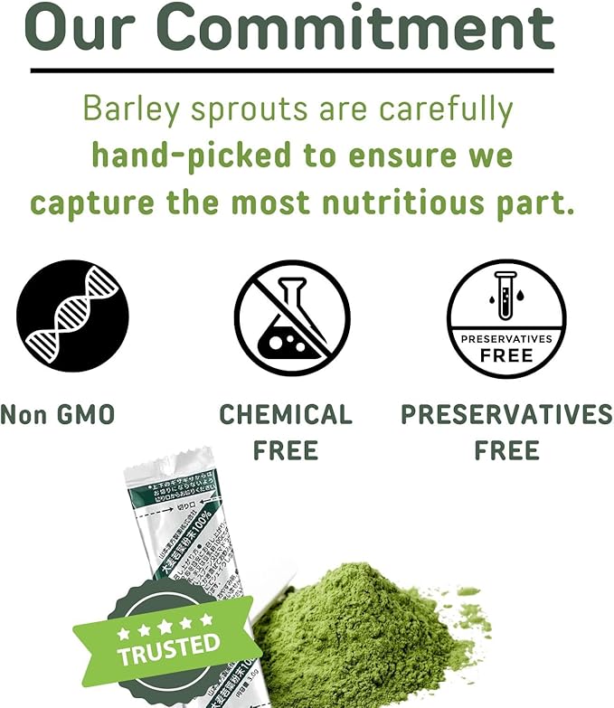 Yamamoto Kanpoh YAMAKAN Young Barley Grass Powder, Grass Juice for Gut Health & Vitality, Rich in Vitamins & Minerals for Women & Men, Super Greens Powder, Non GMO, Gluten-Free & Vegan, 44 Count