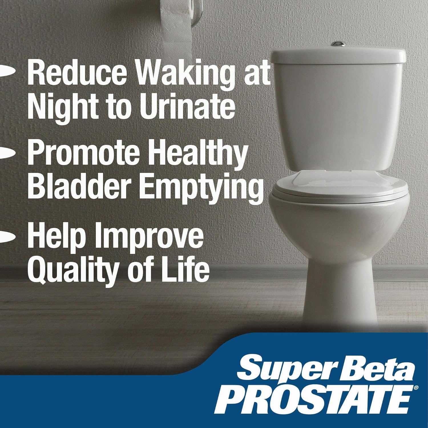 Support Supplement for Men's Health - Reduce Bathroom Trips, Promote Sleep, Better Bladder Emptying & Healthy Prostate, Beta Sitosterol - 60 Count (Pack of 1)