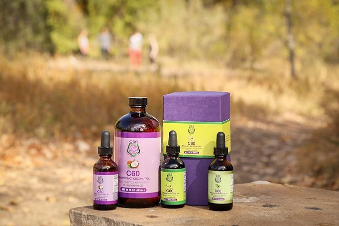 C60 Power C60 in Organic Avocado Oil - Natural Wellness & Antioxidant Support for Men & Women, 99.99% Pure Carbon Fullerenes, Promotes Energy, Mental Clarity, & Stamina - 8 fl oz Bottle