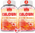 Calcium 1200 mg with Vitamin D3 Supplement for Adults - Calcium Gummies with Vitamin D3 5000IU, K2, B12 for Women Men - Extra Absorption Calcium Citrate - Natural Strawberry Flavor, 120 Gummies