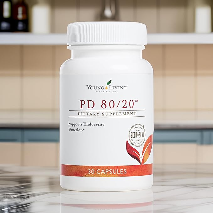 Young Living - PD 80/20 Dietary Supplement 30 Capsules | Daily Endocrine Function Support | With Pregnenolone & DHEA | Support Hormone Balance & Energy