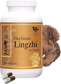 Vita Green Lingzhi Mushroom Supplement (五色靈芝) – Pure Reishi with Natural Antioxidants for Wellness, Energy, and Immune Support for Men & Women – 240 Capsules
