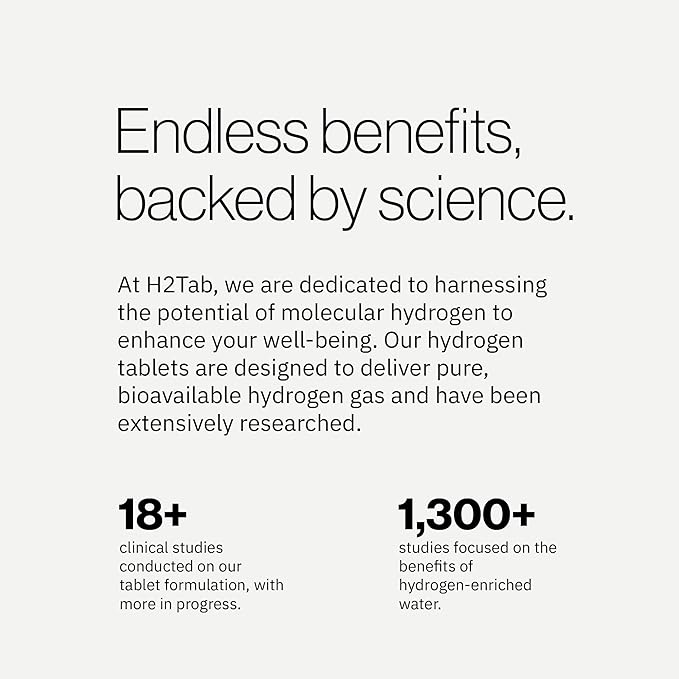 Molecular H2TAB Hydrogen Tablets with Magnesium -12 PPM Hydrogen Tablets for Drinking Water -Rich in Antioxidants, Supports Cellular Health, Recovery & Cognitive Function (30 Counts, Unflavored)