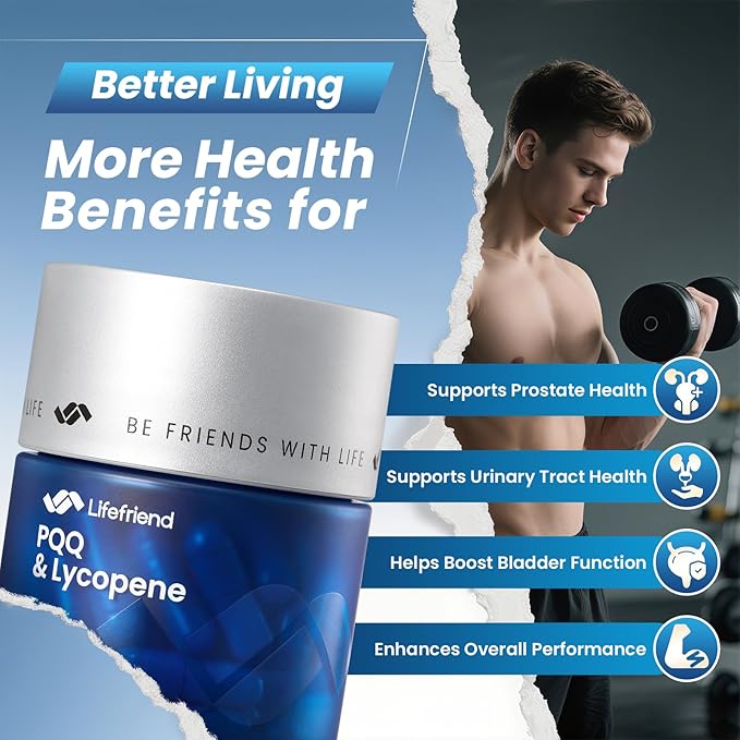 Saw Palmetto Prostate Health Supplement for Men – DHT Blocker with Taurine & Lycopene – Urinary Flow & Bladder Relief, Nighttime Bathroom Trips Support Energy & Vitality 180 Vegan Capsules