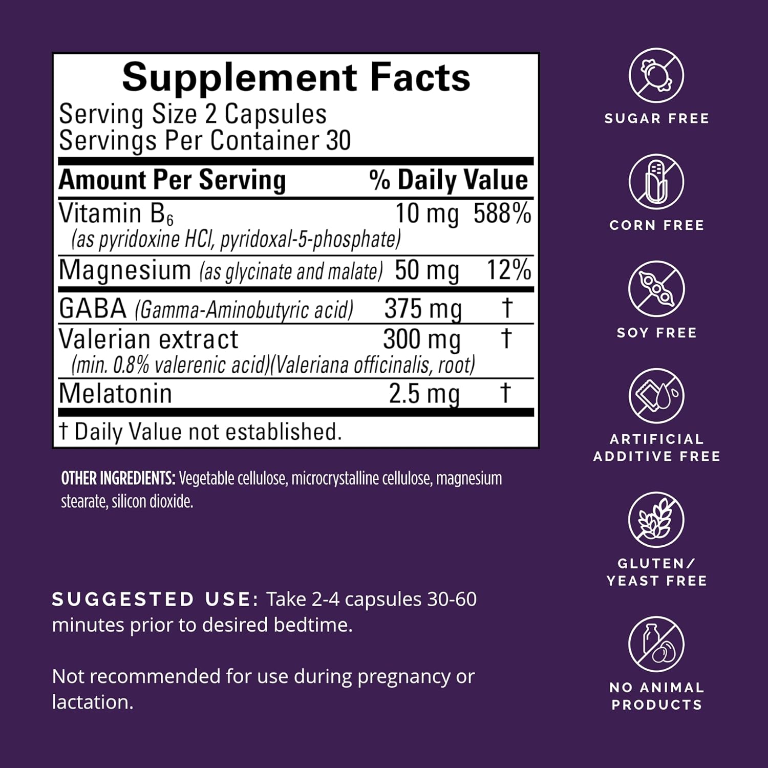 Dr. Amen brainMD Restful Sleep - 60 Capsules - Promotes Relaxation & Calm, Contains Melatonin, Valerian, GABA & Magnesium, Non-Habit Forming - Gluten-Free - 15 Servings