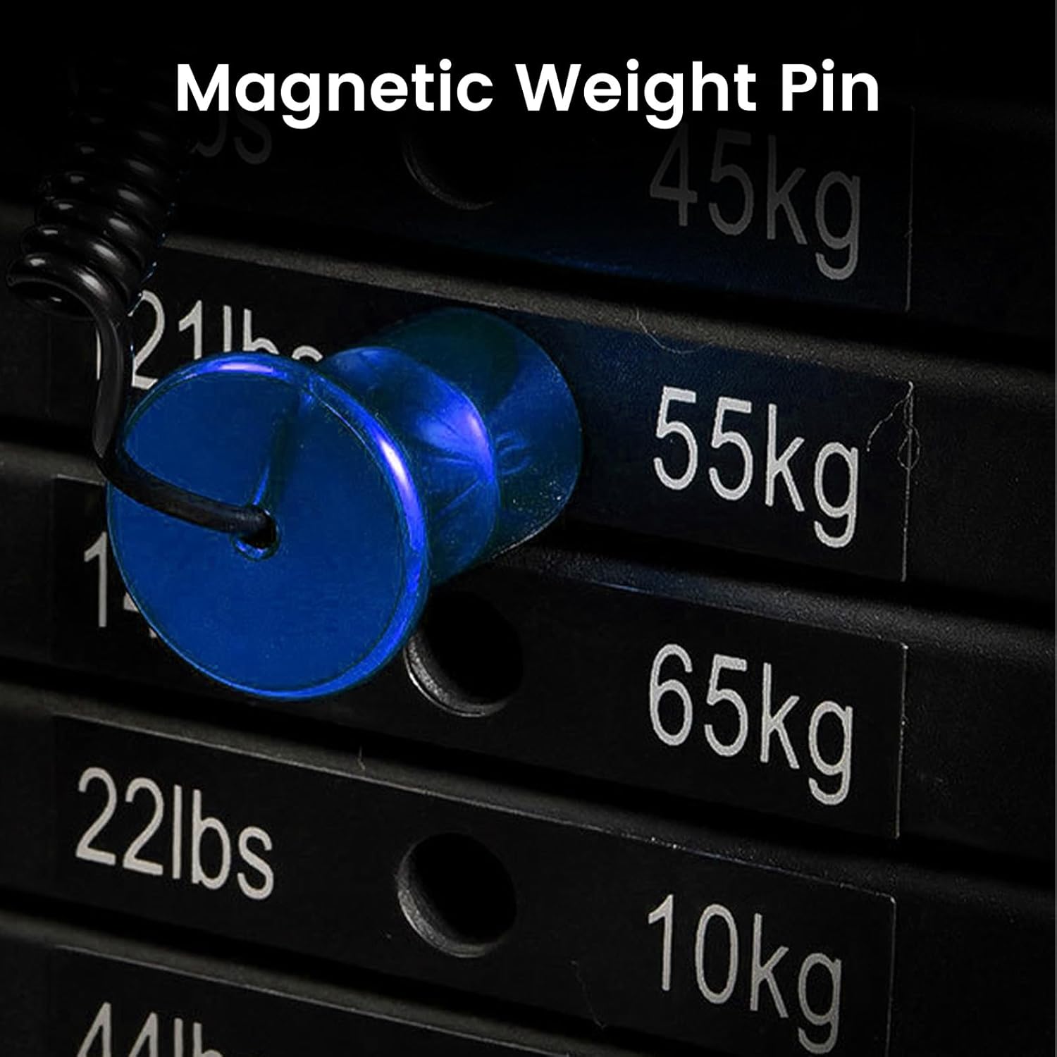 Weight Stack Pin,Universal Magnetic Weight Pin with Pull Rope Strength Training Equipment for Commercial Gym or Home Gym | Pin Insert | Heavy Duty | Health Club Grade Steel Gym Accessories