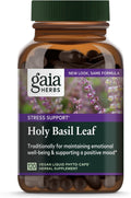 Gaia Herbs Holy Basil Leaf - Traditionally Used to Support Stress Response - Adaptogenic Ayurvedic Herb* - 120 Vegan Liquid Phyto-Capsules (60-Day Supply)