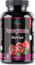 Pomegranate Capsules - 500mg, antioxidant superfood - 60 Capsules