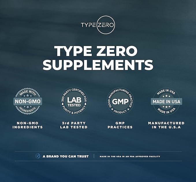 Type Zero L Glutamine Powder, 200 Servings of 5000mg - 6 Month Supply, for Gut Health, Gastrointestinal Lining Support & Recovery for Women/Men - Vegan, Gluten Free, No Fillers, Unflavored