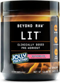 Beyond Raw LIT PreWorkout Powder Supplement For Men and Women, Energy, Focus, Endurance, Pumps, Nitric Oxide Boost, 250mg Caffeine, Creatine, Beta Alanine, Jolly Rancher Watermelon, 30 Servings