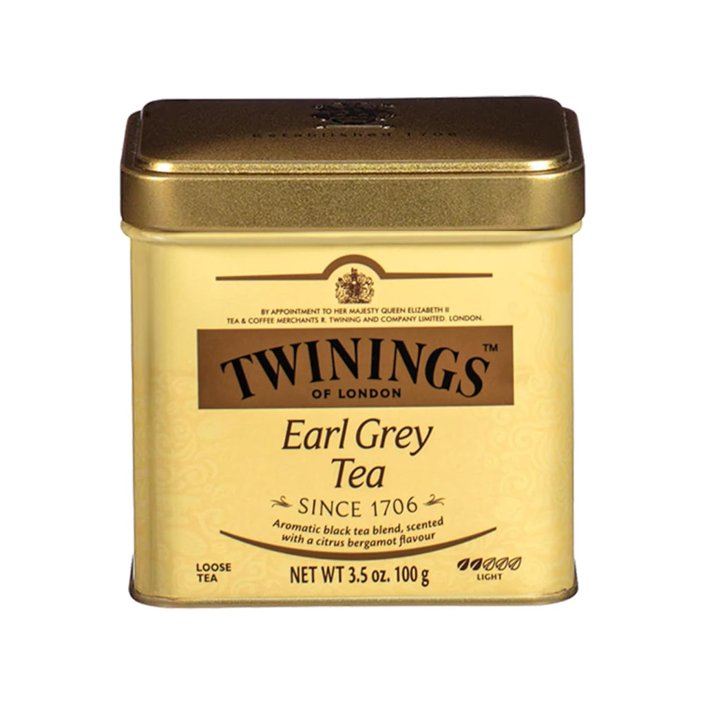 Twinings Earl Grey Loose Black Tea Tins, 3.53 Ounce Tins (Pack of 6), Flavoured with Citrus and Bergamot, Caffeinated, Enjoy Hot or Iced