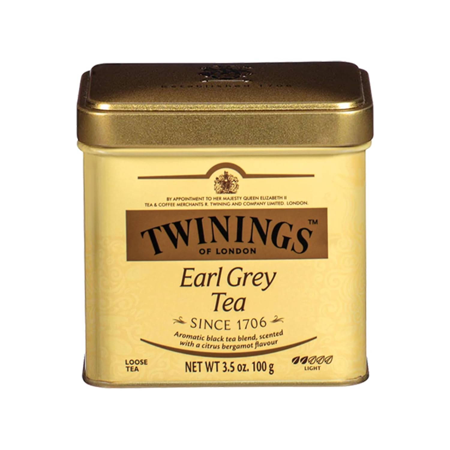 Twinings Earl Grey Loose Black Tea Tins, 3.53 Ounce Tins (Pack of 6), Flavoured with Citrus and Bergamot, Caffeinated, Enjoy Hot or Iced