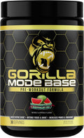 Gorilla Mind Base Pre Workout - Raises Nitric Oxide Intense Focus & Drive Endurance Power - L-Citrulline, L-Tyrosine, Betaine, Alpha-GPC, Caffeine, Huperzine A - 360 Grams (Watermelon)