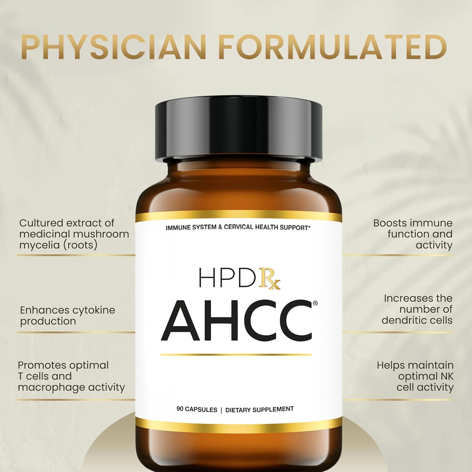 Premium AHCC & Shiitake Mushroom 1100 mg per Serving Supplement, Natural Immunity Booster, Maintains Natural Killer Cell Activity | AHCC is Proven in 30+ Studies | 90-Day Supply, 3-Pack