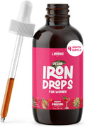 LLORENS PHARMACEUTICAL Iron Supplement for Women Iron Drops Daily Support, 20mg of Polysaccharide Complex Free Taste, Natural Sweeteners, Vegan and Paraben Free (Berry Daiquiri, 4 Fl Oz)