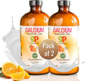 GreenPeach Liquid Calcium for Kids - Magnesium, D3 & Zinc Supplement - Calcium Citrate & Vitamin D3 Kids Calming Syrup - No Sugar No Artificial Flavors - Vegetarian Kosher (2-Pack)
