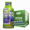 Vitamin Energy Focus+ Extra Strength Energy Shot Blue Raspberry 48 Pack, 260mg Natural Caffeine, B-Vitamins, CoQ10, Amino Acids, Focus, Productivity & Clarity, Zero Sugar, Gluten-Free, 1.93 fl oz